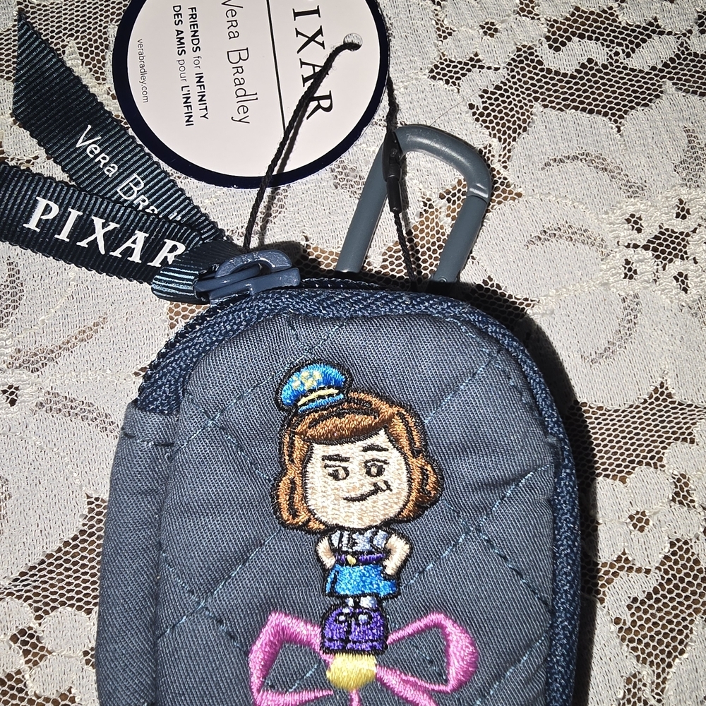 Disney Pixar X Vera Bradley Toy Story 4 Giggle Mcdimples Bag Charm Clip Teal NWT